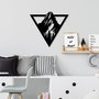 Wallity Matterhorn Escultura de Pared de Metal Negra